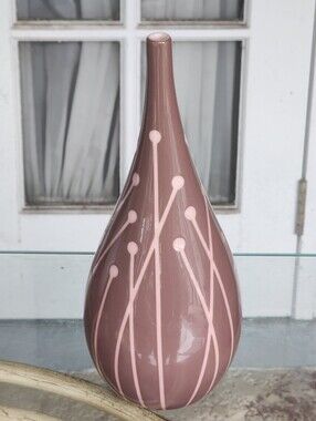 Vintage 2005 Target Brands Pink & Mauve Teardrop Bud Vase, Beautiful Condition